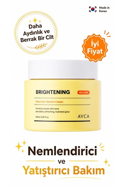 AVCA Aydınlatıcı ve Nemlendirici Vitamin Yüz Kremi 100 ml - Mela Free Vitamin...
