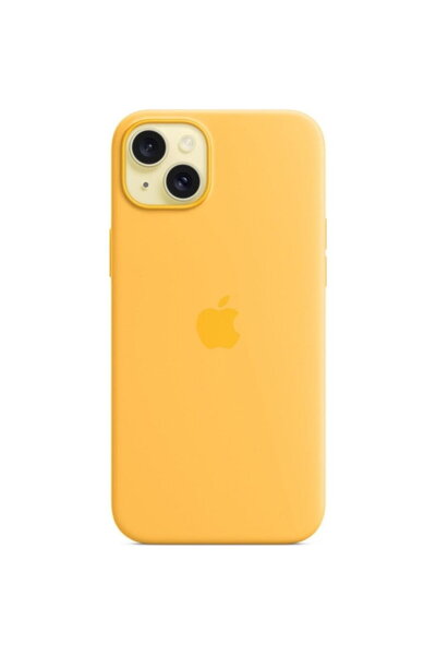 Apple Silicone Case with MagSafe pentru iPhone 15 Plus, Sunshine