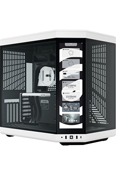 HYTE CS-HYTE-Y70TTI-WB, Middle Tower, Fara sursa, EATX, micro ATX, ITX, ATX, Alb