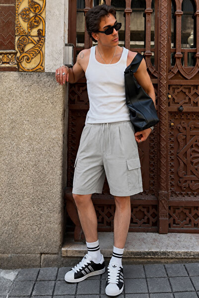 Madmext Мъжки къси панталони Stone Cargo Pocket E6571