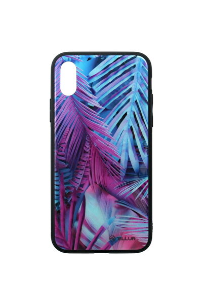 TELLUR Carcasa Glass print pentru iPhone XS,Palm