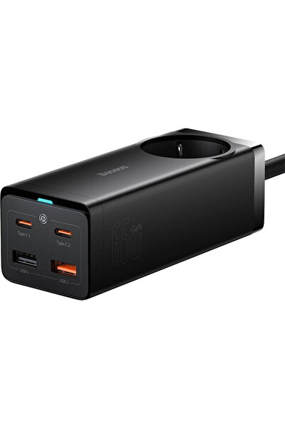 Baseus Prelungitor de priză GaN3 Pro pentru desktop, 65W, 2x USB-C, 1x USB, CA