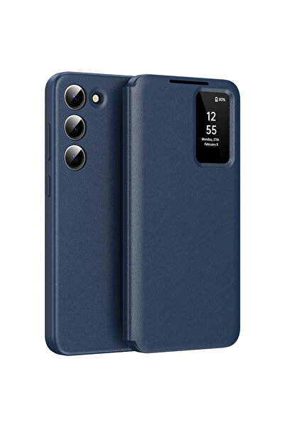 Techsuit Husă pentru Samsung Galaxy S23 Plus - Seria SmartView - Albastru