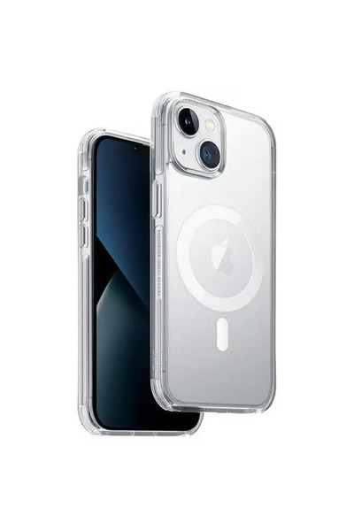 uniq Combat case iPhone 14 Plus 6.7" Magclick Charging transparent/dove satin...