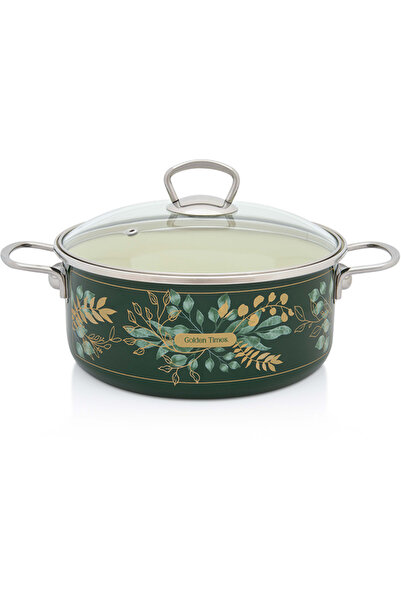 Metalac Cratita 4.75l cu capac sticla Golden Times Metalacemail/24cm/4.75l