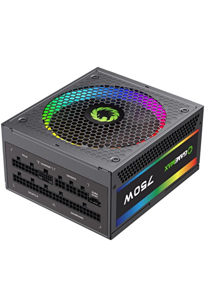 GAMEMAX Sursa RGB-750 PRO ATX3,Modular, 80+ Gold, RGB, 750W, Negru