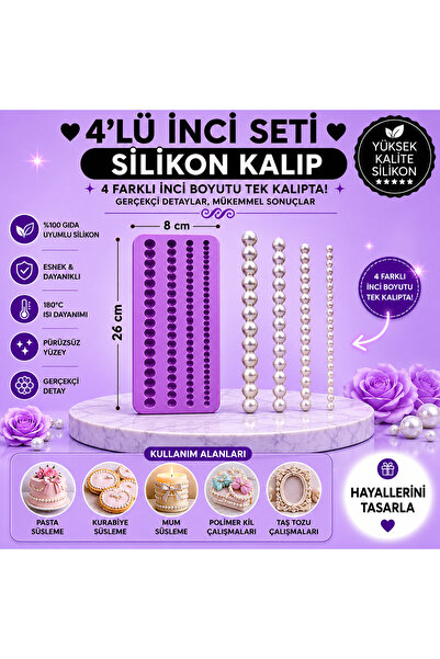 Genel Markalar Silikon Kalıp 4'lü Inci Set