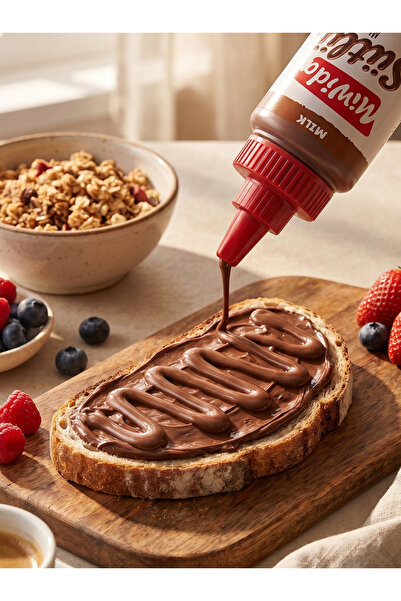 Miwida Sütlü Çikolata Sos - Pratik Waffle, Pankek, Krep, Kruvasan ve Tatlı Sosu 330 Gr