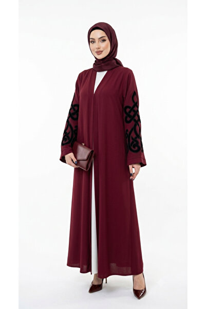 Muslima Wear Muslima Bordo Saten Abaya
