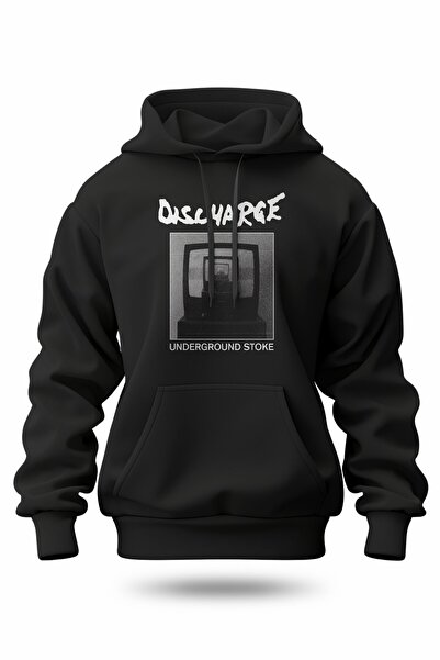 buzagi tasarım ürünleri Discharge Digital Print Hooded Unisex Sweatshirt