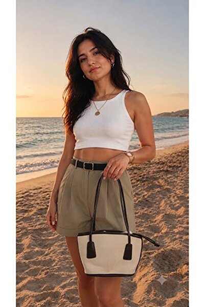 Gogoey Linen Texture Trend Fashionable Women's Bag with Strap