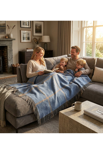 GENÇEV HOME COLLECTİONS Wool Single Person Tv Blanket Scottish Decor Blanket ...