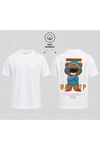 OEM Tricou supradimensionat pentru bărbați, 100% bumbac, imprimeu animat cu u...
