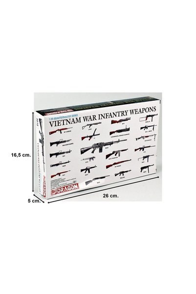 Dragon 3818 1/35 Scale, Vietnam War Infantry Weapons, 44 Pieces, Plastic Model Kit