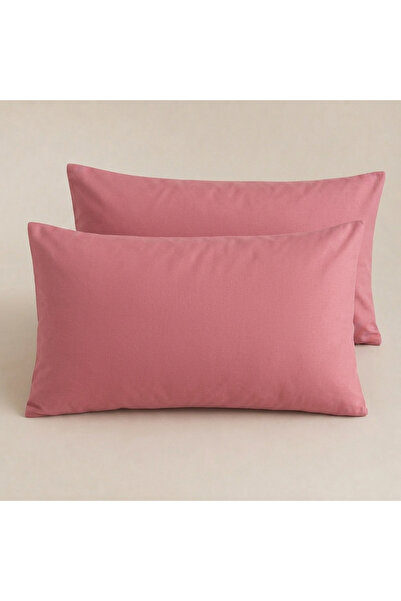 pınarhome collectıon 100% Cotton Solid Fabric Ranforce Covered Pillowcase --5...