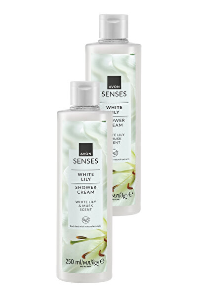 AVON Senses White Lily Beyaz Zambak Kokulu Duş Jeli 250 Ml. İkili Set