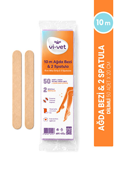 Vi-vet 10 Metre Dilimli Ağda Bezi ve Spatula