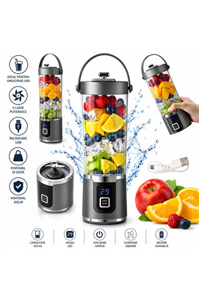 verk group Blender portabil alimentat prin USB – mixer pentru smoothie-uri și...