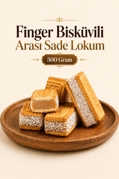 ÜLKÜ KURUYEMİŞ (500 GR) Finger Bisküvili Arası Sade Lokum