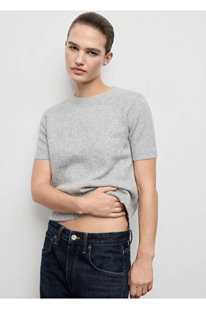 MANGO Woman Tricou tricot cu maneca scurta