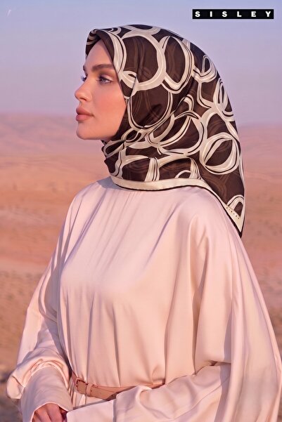 Sisley وشاح حرير ساتان-2042-90*90