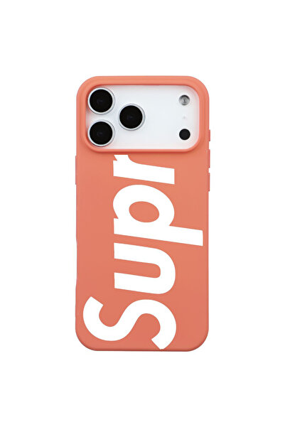 Casen iPhone 17 Pro Max Turuncu Lansman Sup Tasarımlı Renkli Silikon Kılıfı