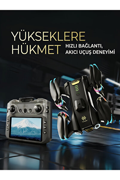 Tianya Ekranlı Kumanda Kameralı Katlanabilir Drone- 360 Takla-Taşıma Çantası-...