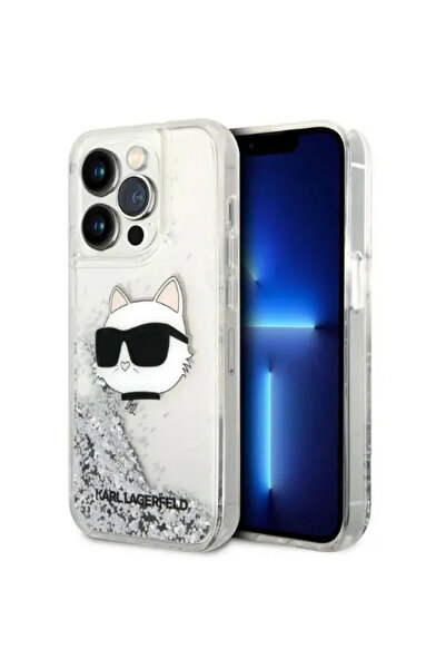 Karl Lagerfeld KLHCP14LLNHCCS Carcasă rigidă argintie/argintie pentru iPhone ...