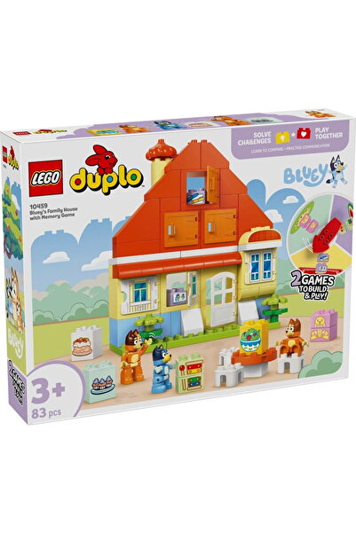LEGO Bluey - Casa de familie a lui Blue cu un joc de memorie 10459, 83 piese ...
