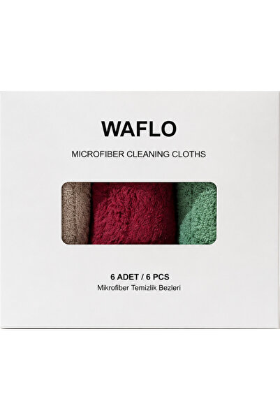 WAFLO 6'lı Mikrofiber Çok Amaçlı Temizlik Bezi