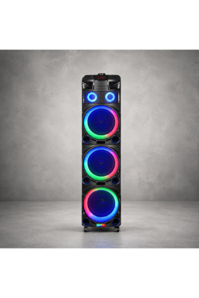 HEPU HP-912 Büyük Boy 150W RMS 3x12” PartyBox Bluetooth Hoparlör | RGB Işıklı...