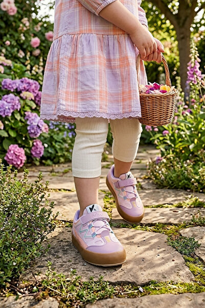 Kiko Kids حذاء رياضي بناتي من Plan Daily مزود بأربطة فيلكرو