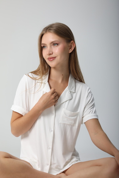 Coral Wears Aster Shirt Collar Shorts Set