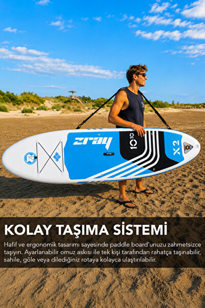 fischerone Şişme Sup Board 330x81x15 cm - 164kg Taşıma Kapasiteli Taşıma Çantalı Sörf Tahtası