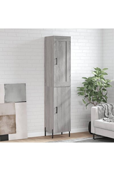 Concept Dulap înalt, gri sonoma, 34,5x34x180 cm, lemn prelucrat