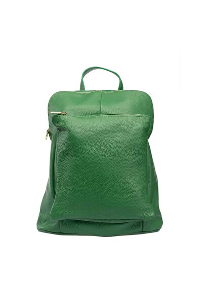 TORO NERO Rucsac de damă din piele naturală verde Duality