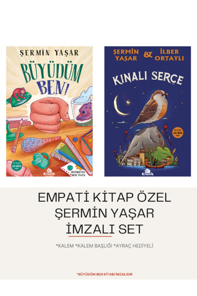 Kronik Kitap Büyüdüm Ben! - Kınalı Serçe Şermin Yaşar 2 KİTAP İMZAHEDİYE