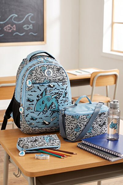 By Hakan My Polo 2075 Set of 3 Boys' Primary School Bag with Pen Holder and L...