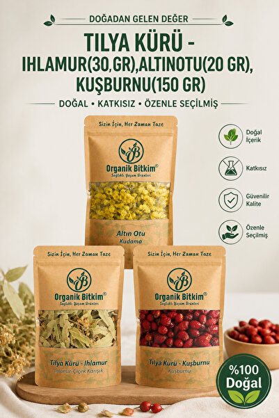 OB Organik Bitkim Tilya Kürü - Ihlamur(30 GR),altınotu(20 GR),kuşburnu(150 GR)
