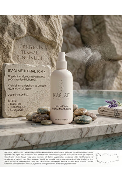 ikaglaie Thermal Tonic Sprey 200 ml | Su Bazlı Nemlendirici & Ferahlatıcı Yüz...