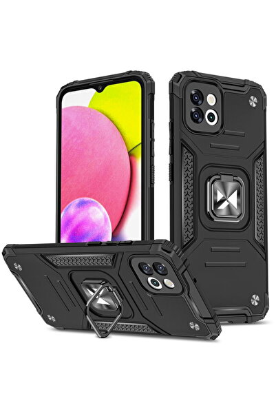 WOZINSKY Husă tip armură cu inel pentru Samsung Galaxy A03, husă blindată, su...