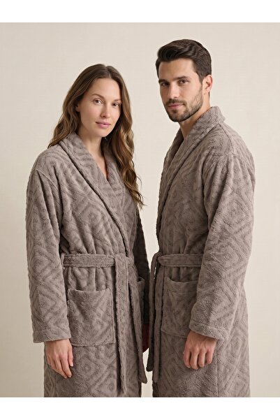 cottonparis Cotton Paris LOUVRE Serisi %100 Pamuklu Jakarlı Şal Yakalı Unisex...