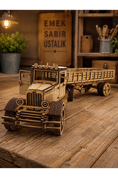 Home Ahşap Dekoratif -300 Parça 3d Puzzle Kamyon, Tır Maketi