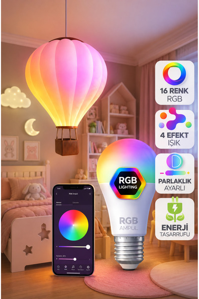 Fibrika Store Balon Tasarımlı Dekoratif Sarkıt Avize | Çocuk Odası