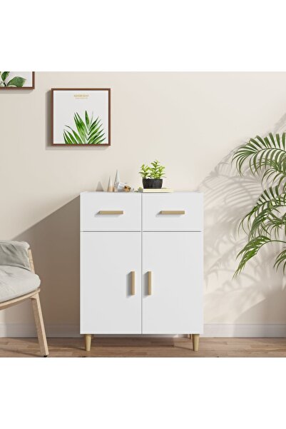 Concept Servantă, alb, 69,5x34x89 cm, lemn prelucrat