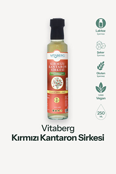 Vitaberg Kırmızı Kantaron Sirkesi | Elma ve Bitkisel Ekstrakt İçeren Karışım ...