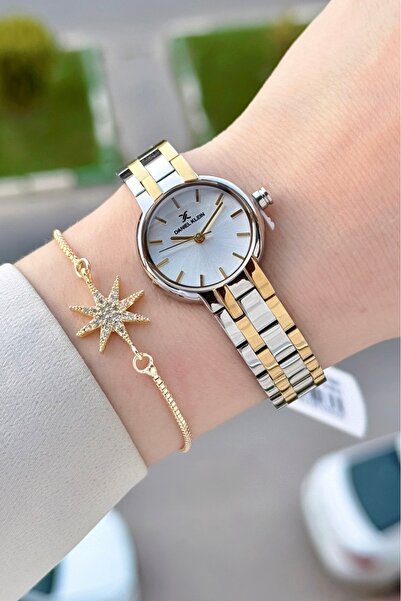 Daniel Klein Gold Silver Color Gift Packaged 25 mm Women's Wristwatch