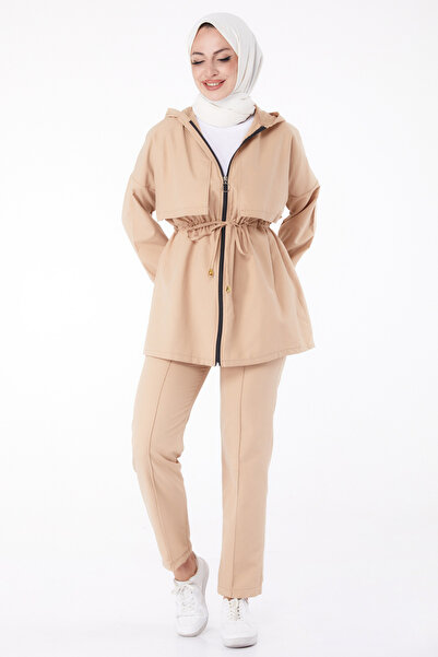 TOFİSA Front Tie Double Suit Mink - 27073