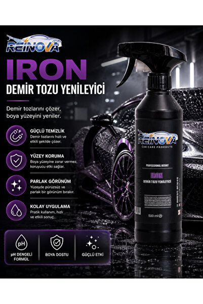 Reinova IRON 500 ml – Demir Tozu Giderici | Jant ve Boya Yüzeyi İçin Güçlü Te...