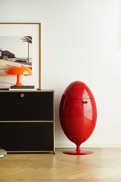 miniforms Egg Bin Tasarım Çöp Kovası Kırmızı Large Boy